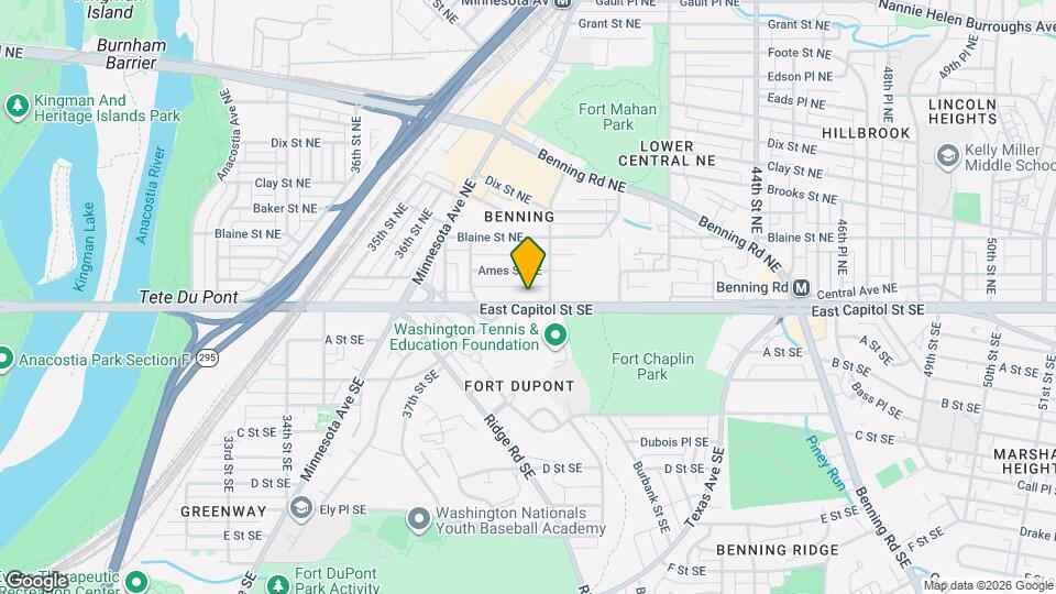 3962 East Capitol St NE Map and Location Details