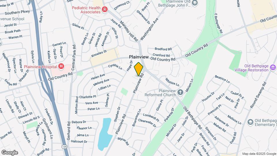 525 Plainview Rd Map and Location Details