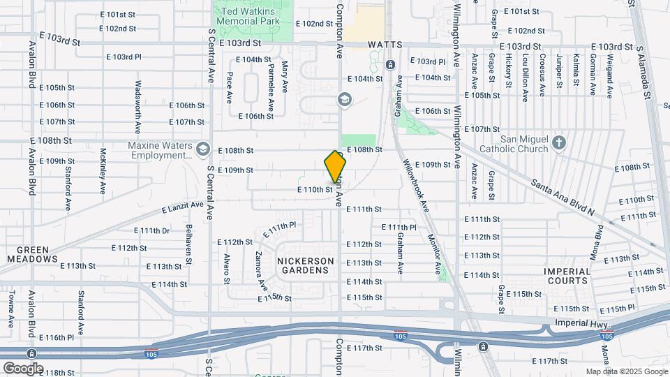 10929 Compton Ave Map and Location Details