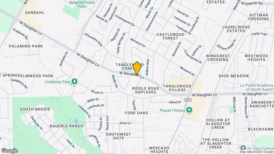 2505 W Slaughter Ln Map and Location Details