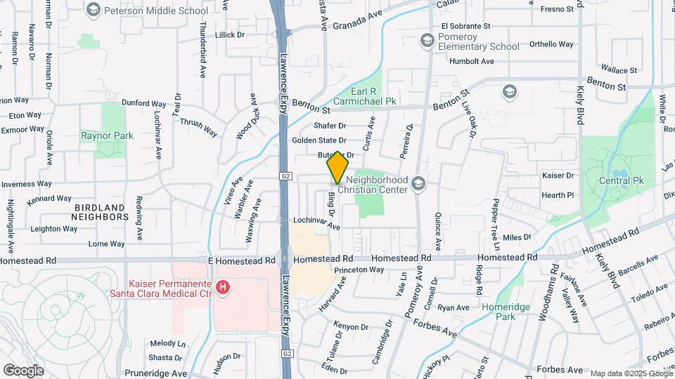 895 Bing Drive Map and Location Details