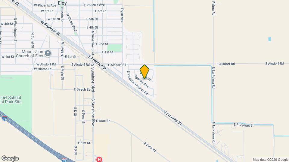 201 S Apache Ave Map and Location Details