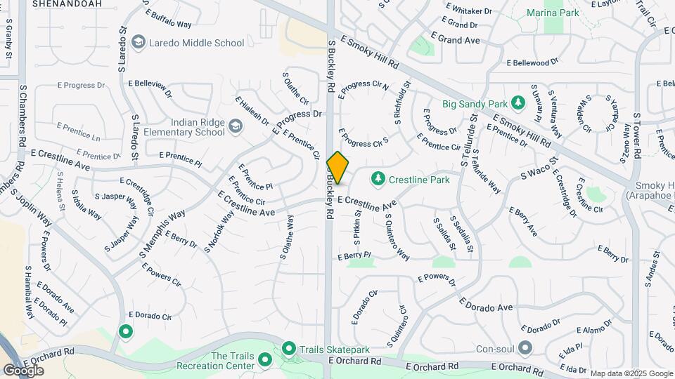16938 E Prentice Pl Map and Location Details