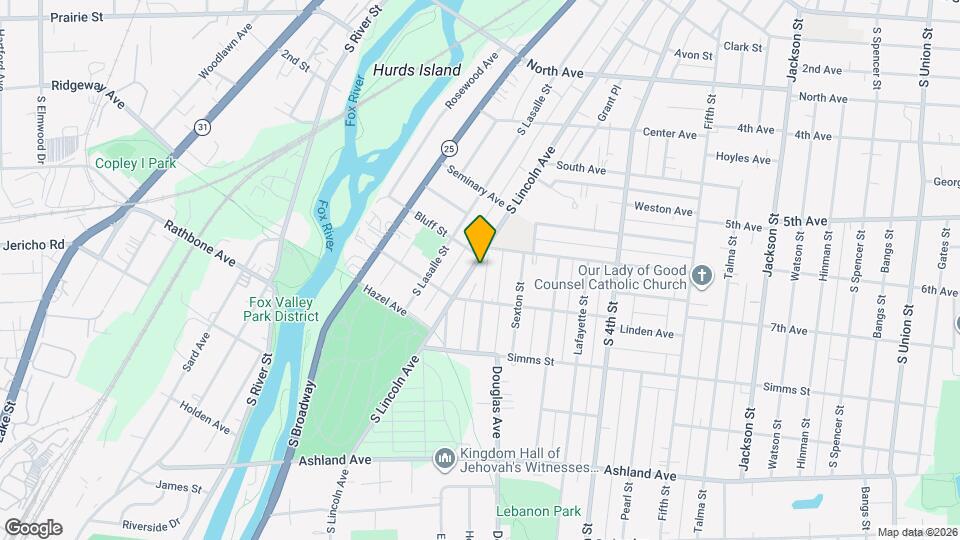 614 S Lincoln Ave, Unit 1 Mapa y Detalles de la Ubicación