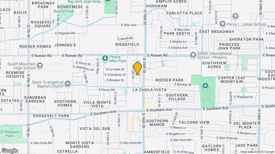 1516 E Bowker St Map and Location Details