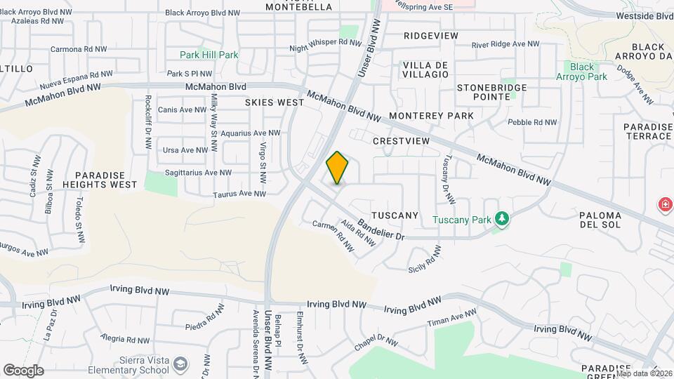 6201 Capriccio Rd NW Mapa y Detalles de la Ubicación