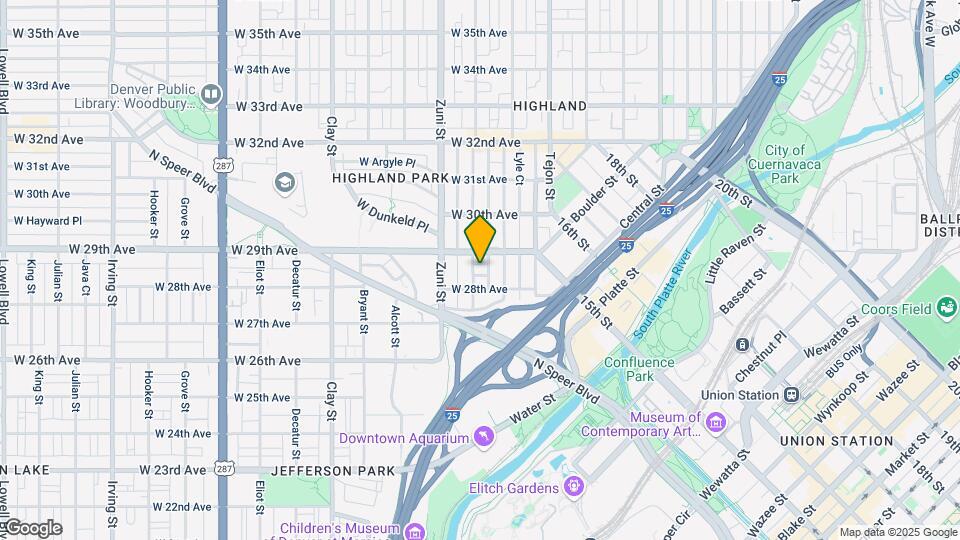 2830 Wyandot St Map and Location Details