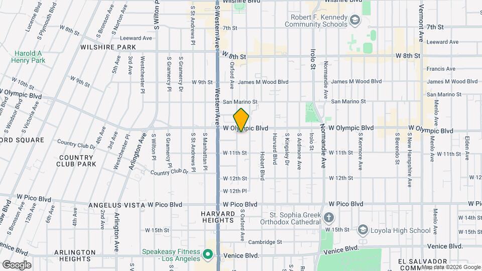 1016 S Oxford Ave Map and Location Details