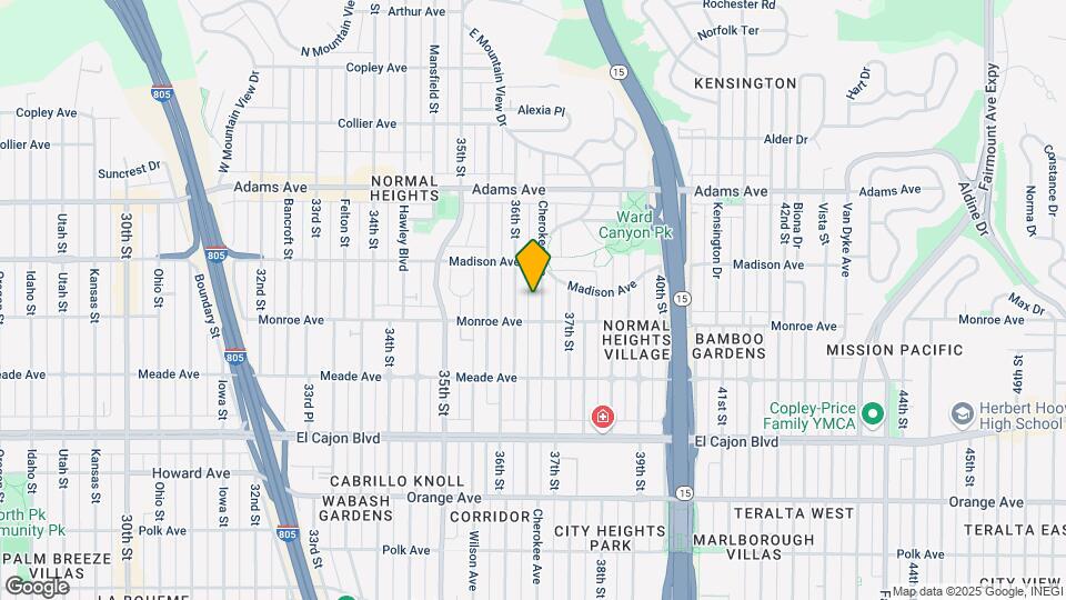 4530 Cherokee Ave Map and Location Details