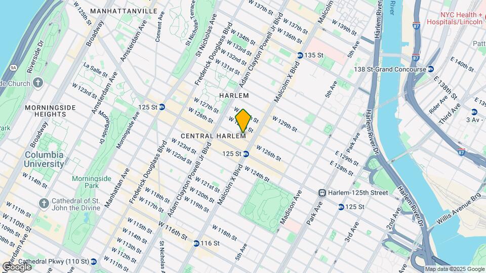 115 W 126th St Map and Location Details
