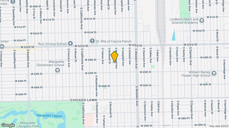 6422 S Maplewood Ave Map and Location Details