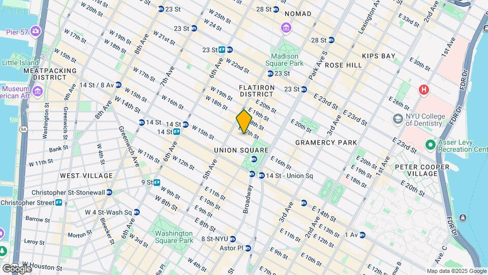 15-17 E 16th St Mapa y Detalles de la Ubicación