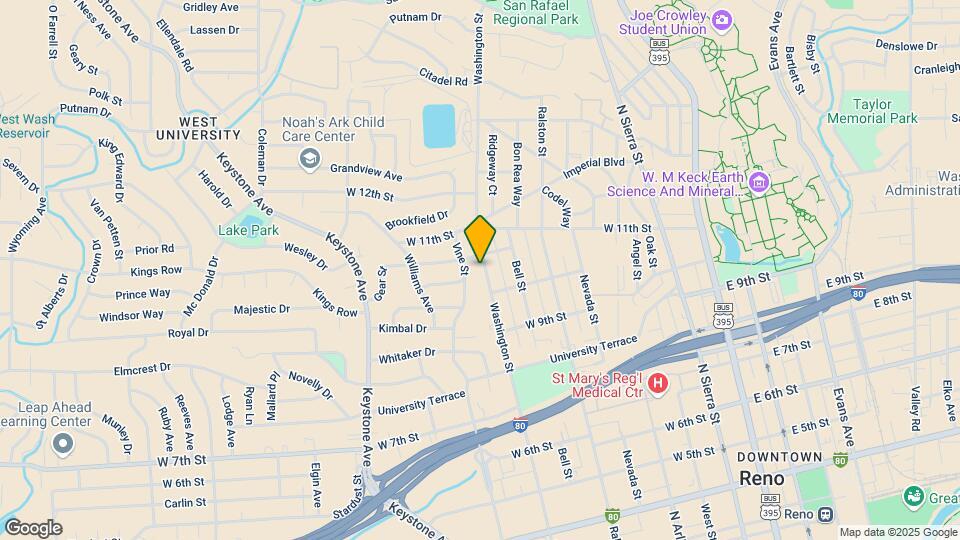 1045 Washington St Map and Location Details