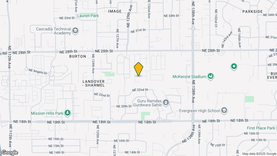 13009 NE 25th St Map and Location Details