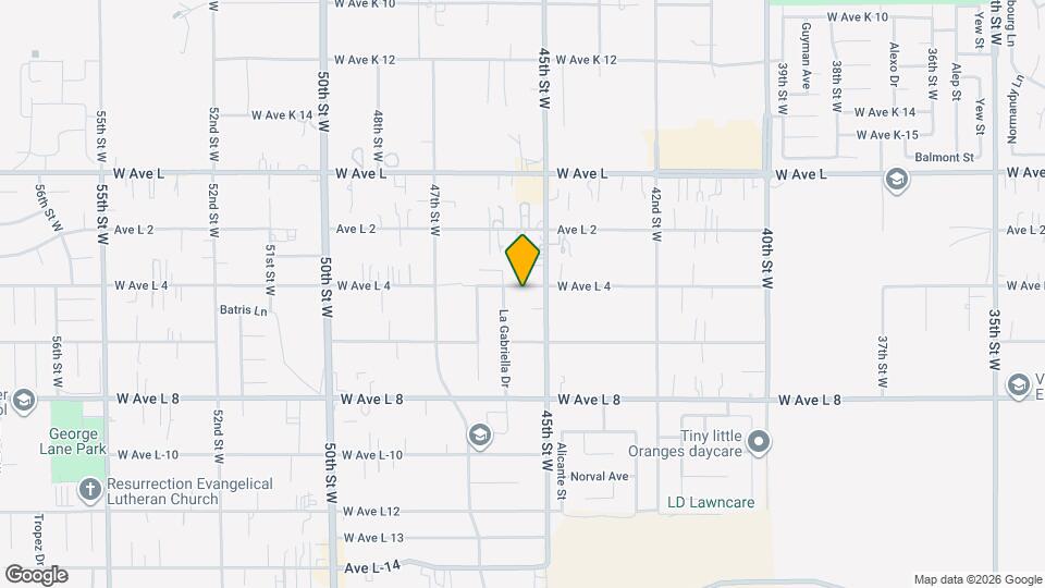 4528 W Ave L4 Map and Location Details