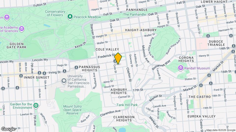 82 Parnassus Ave Map and Location Details