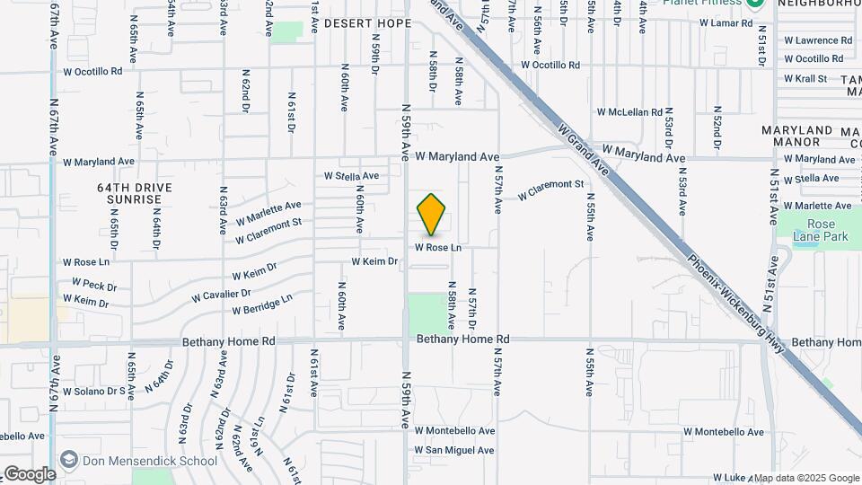 5828 W Rose Ln Map and Location Details
