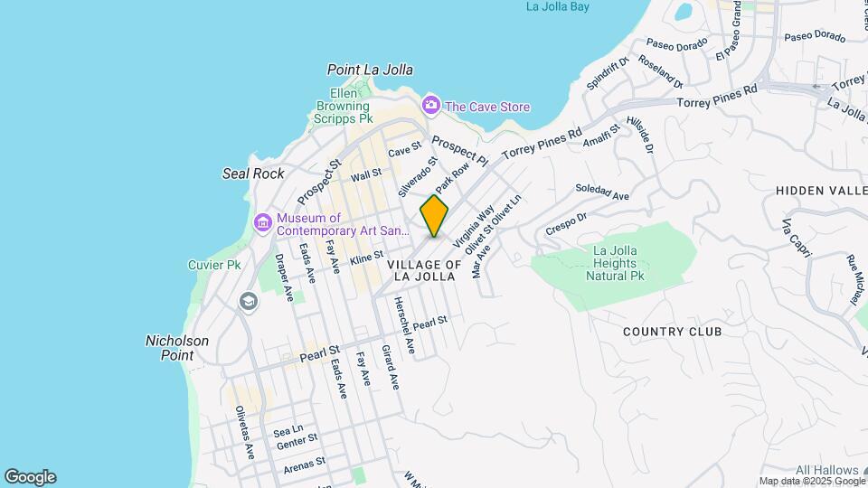 1253 Torrey Pines Rd Map and Location Details
