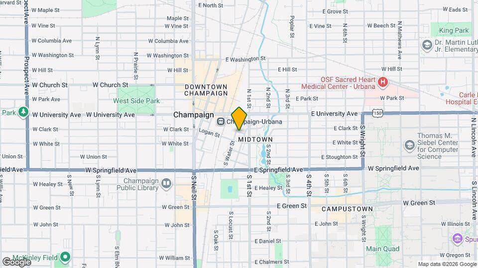 219 S Locust St Map and Location Details