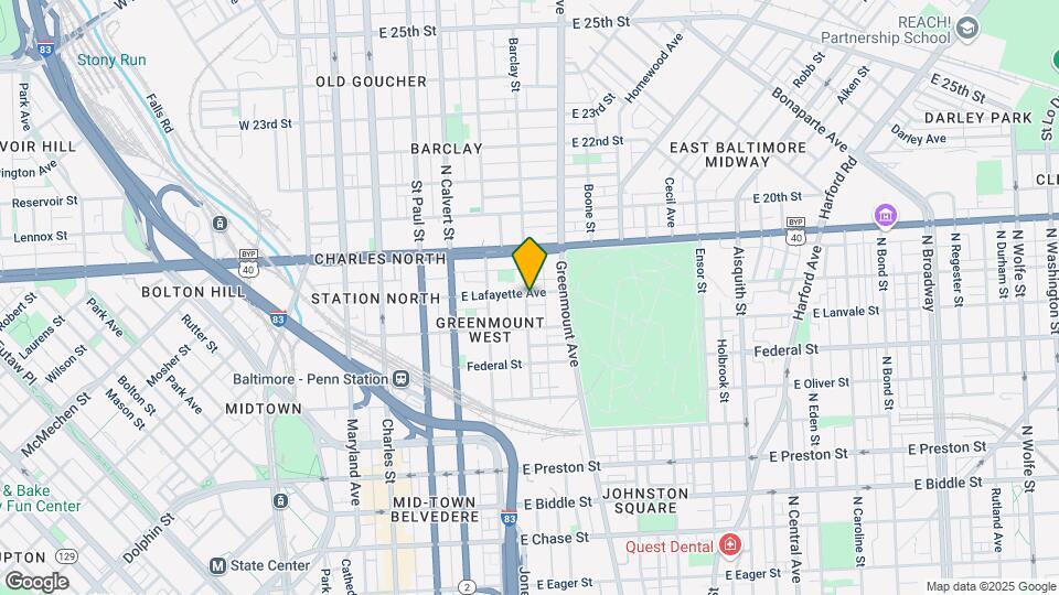 401 E Lafayette Ave Map and Location Details