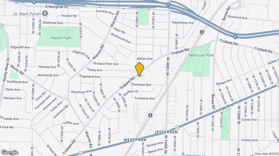 14425 Triskett Rd Map and Location Details