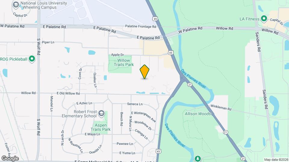 880 E Old Willow Rd Map and Location Details