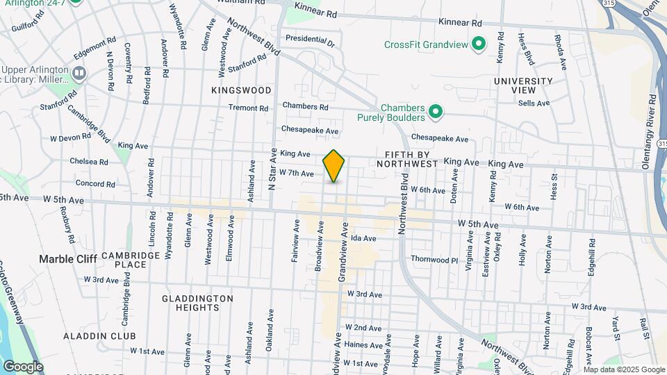 1446 W 6th Ave, Unit B Map and Location Details