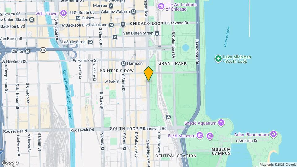 809 S Michigan Ave, Unit 1110 Map and Location Details