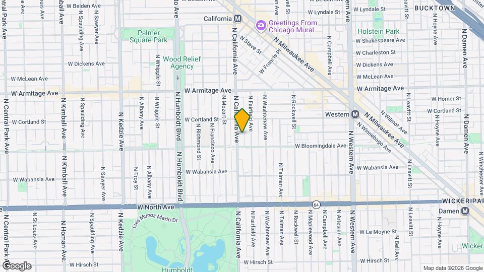 1827 N California Ave Mapa y Detalles de la Ubicación
