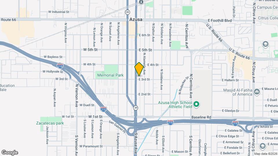 306 N Azusa Ave Map and Location Details