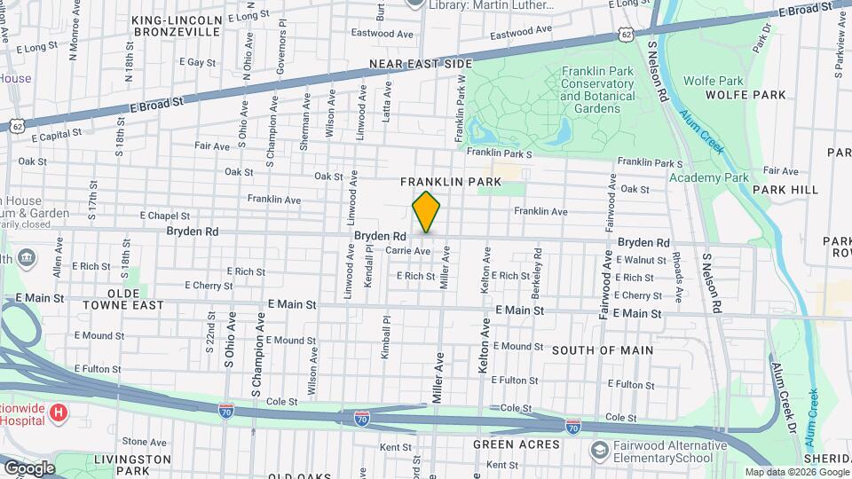 1427 1/2 Bryden Road Unit Map and Location Details