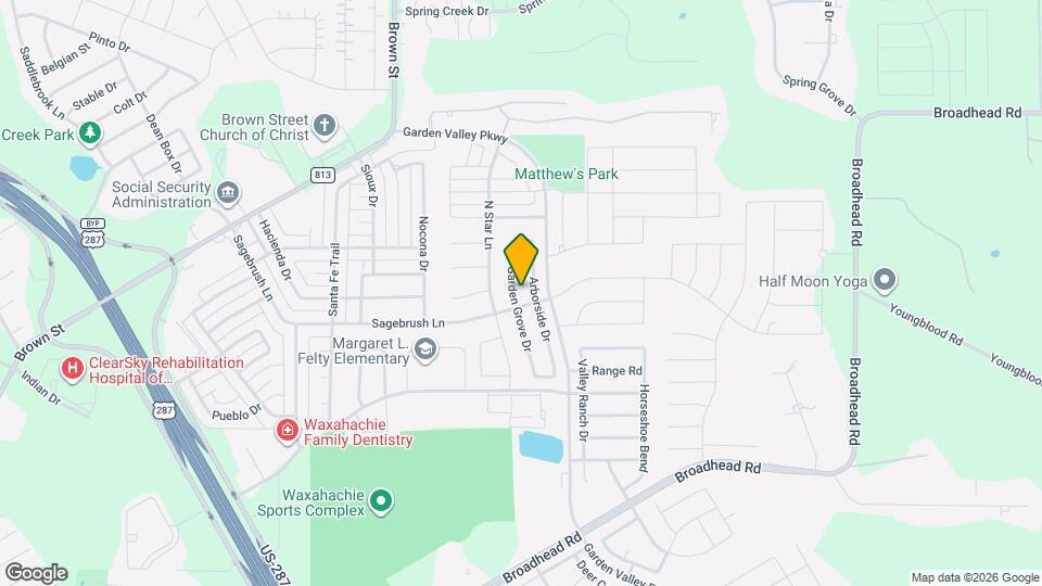 204 Garden Grove Dr Mapa y Detalles de la Ubicación