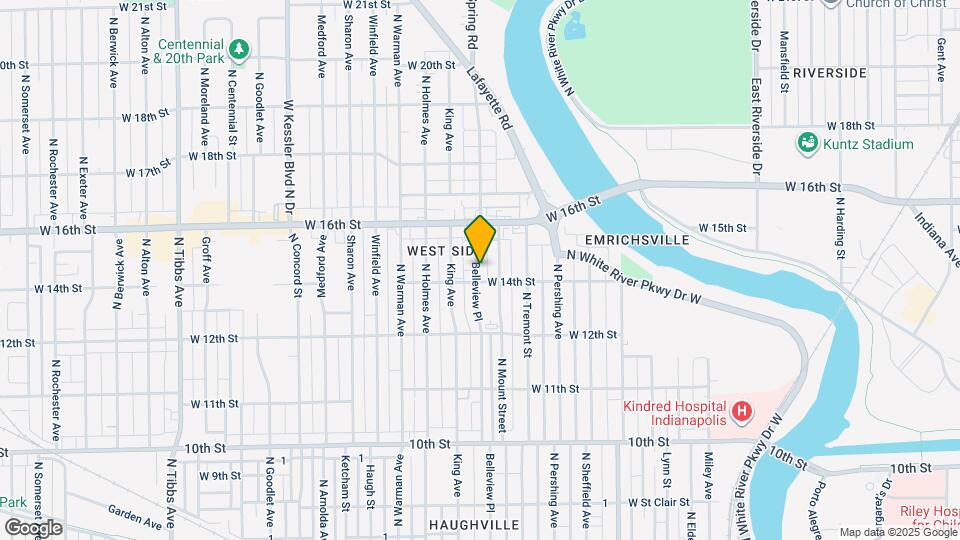 1411 N Belleview Pl Map and Location Details