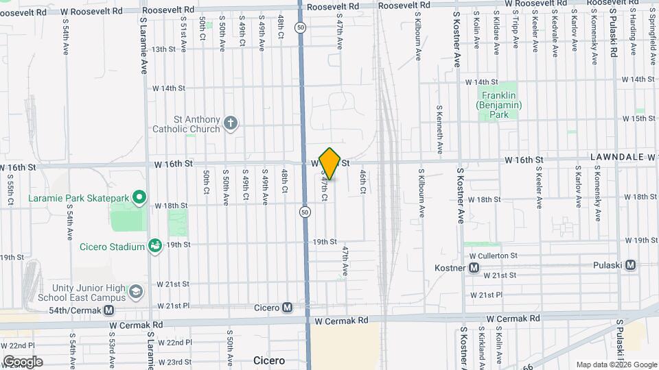 1625 S 47th Ct Map and Location Details