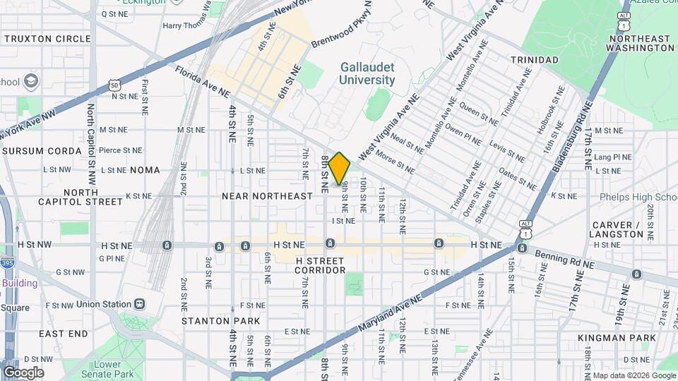 820 K St NE Map and Location Details