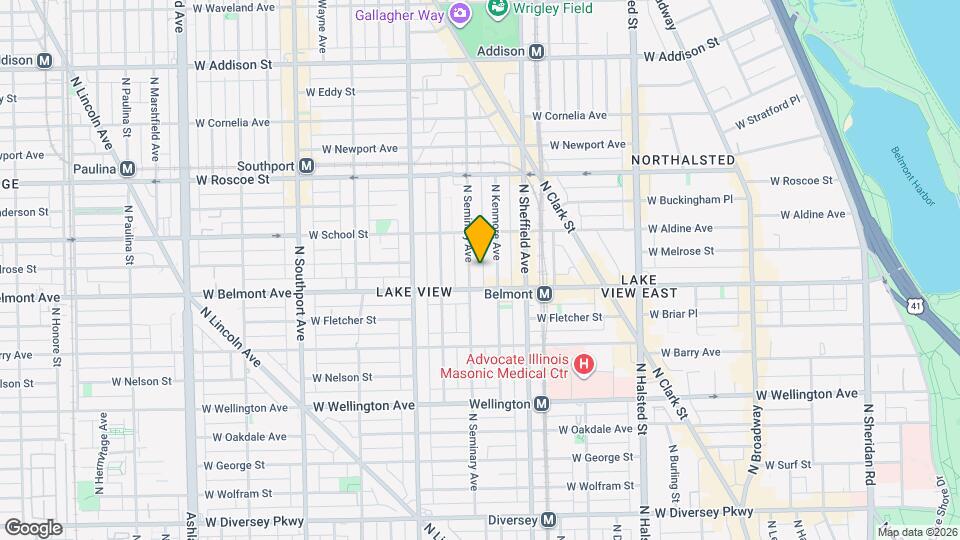 3219 N Seminary Ave, Unit 1S Map and Location Details