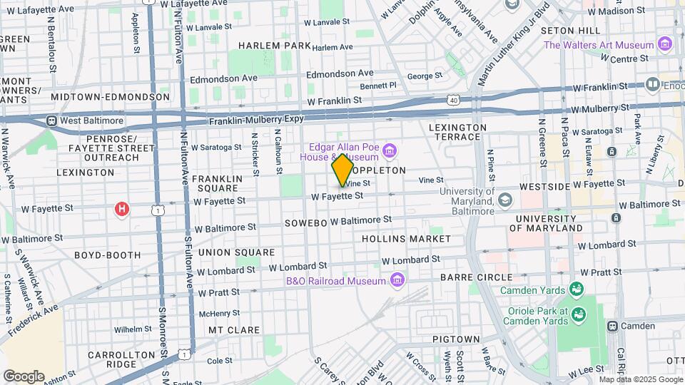 1066 W Fayette St Map and Location Details