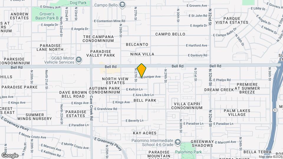 2713 E Juniper Ave Map and Location Details