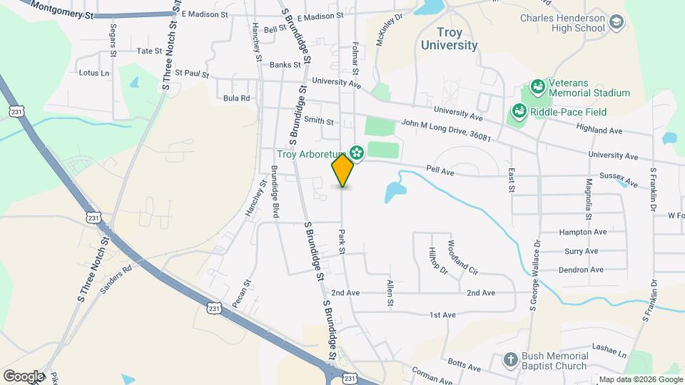 1000 Park St Map and Location Details