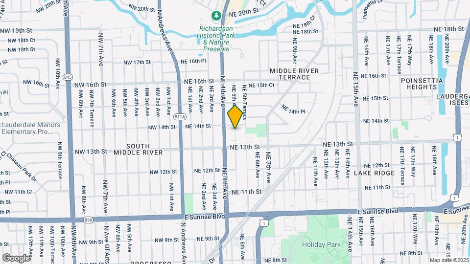 1331 NE 5th Ave Map and Location Details