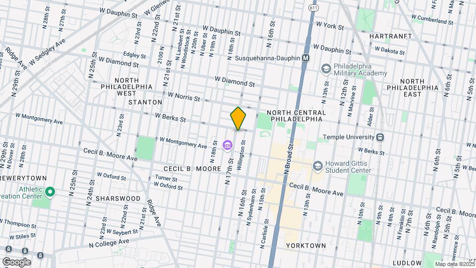 1849 N 17th St Map and Location Details