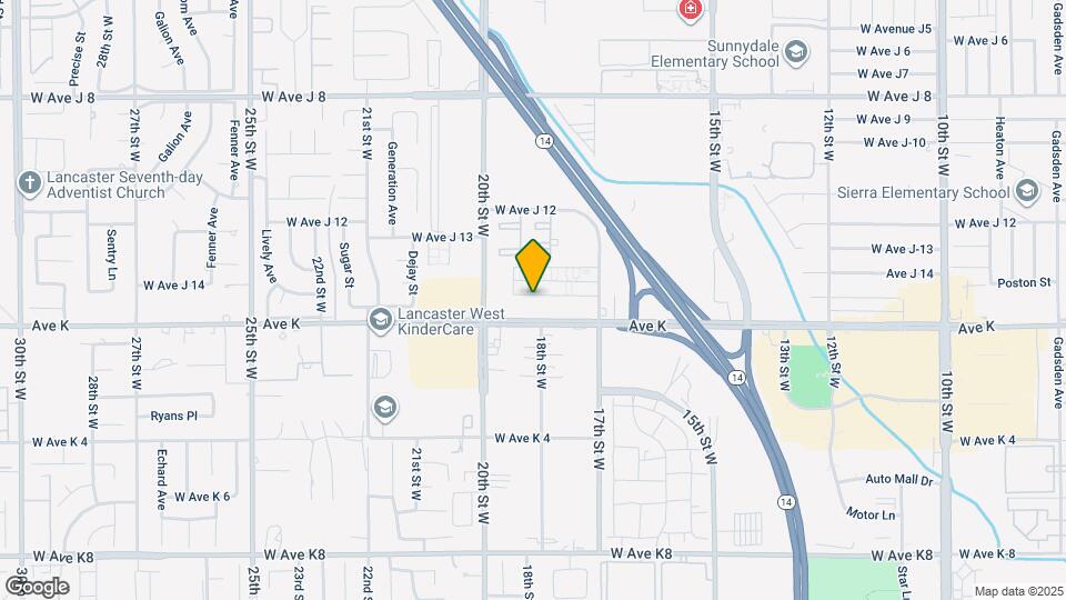 1807 W Ave K-8 Map and Location Details