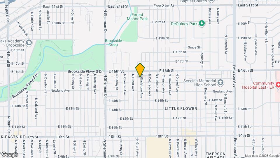 1512 N Gladstone Ave Mapa y Detalles de la Ubicación
