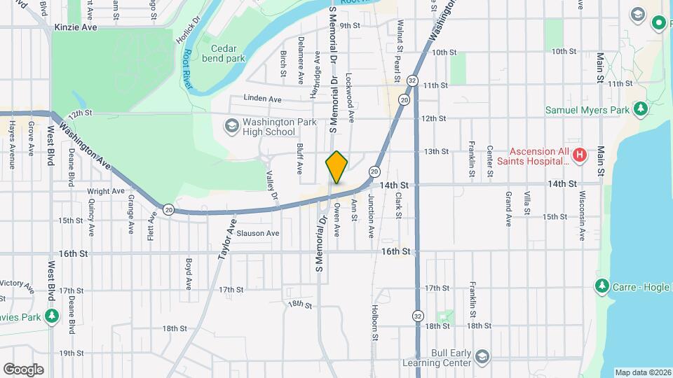 1526 Washington Ave Map and Location Details