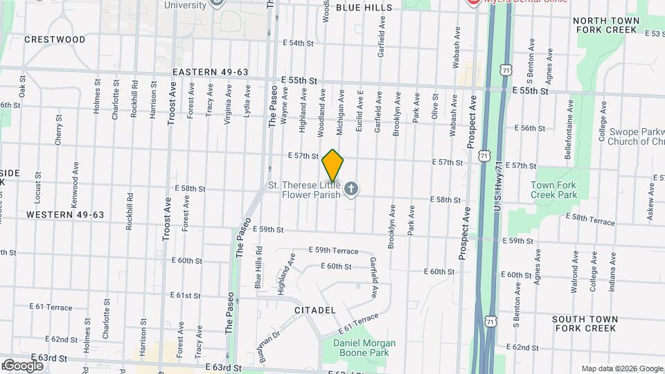 5734 Michigan Ave Map and Location Details