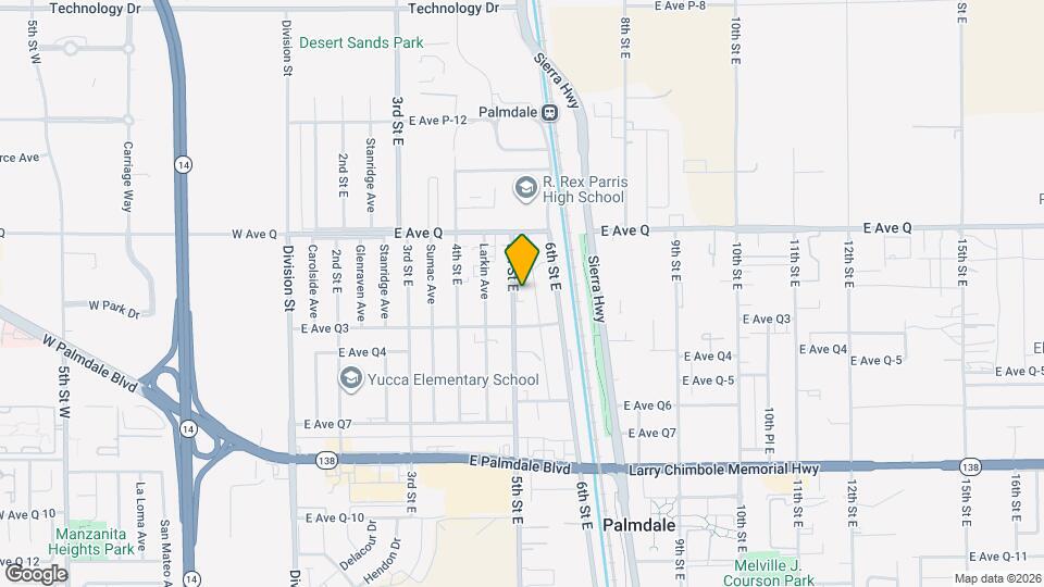 509 E Ave Q-2, Unit B Map and Location Details