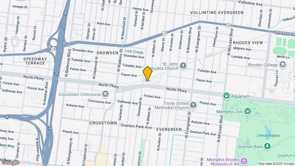 1524 N Parkway Map and Location Details
