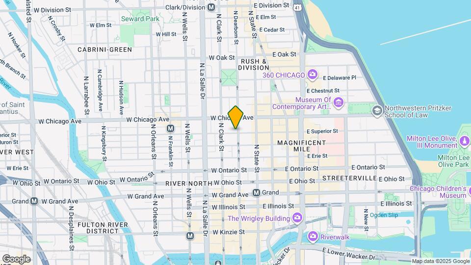 75 W Superior St Map and Location Details
