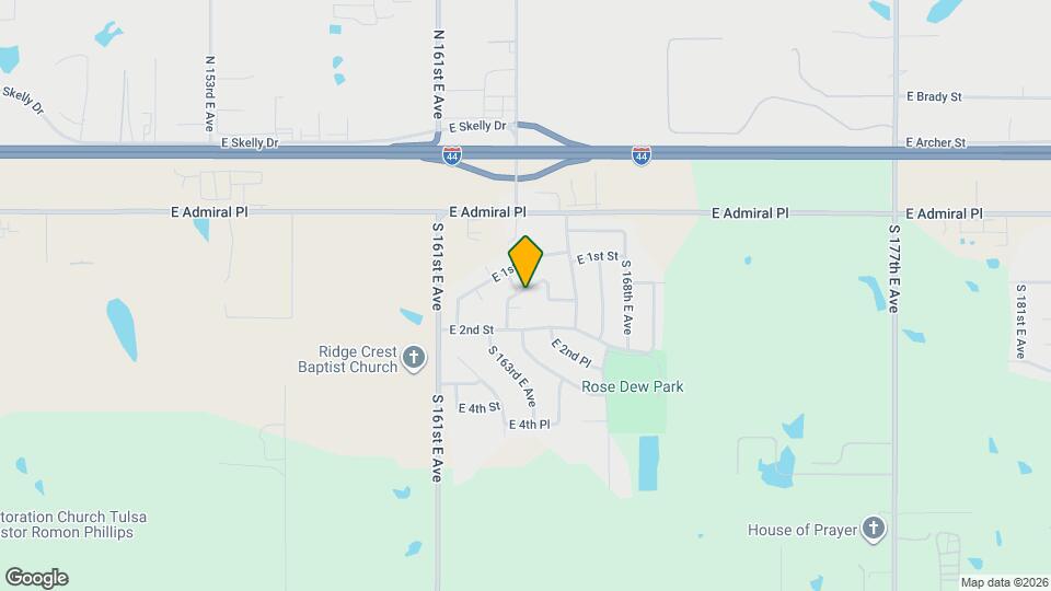 16416 E 1st Pl Map and Location Details