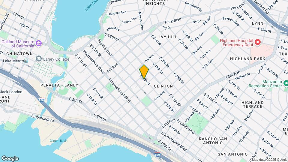 831-833 E 17th St Mapa y Detalles de la Ubicación